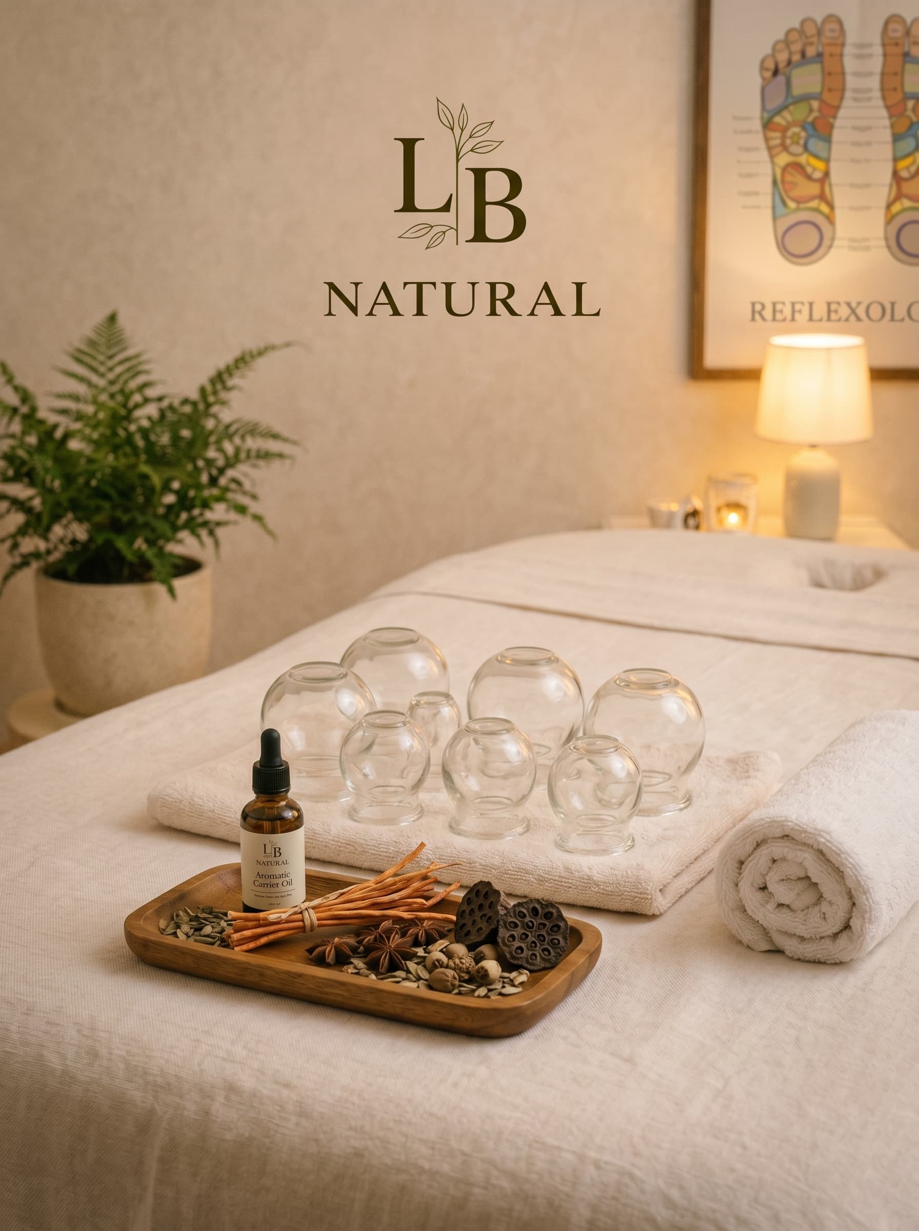 טיפול בכוסות רוח בקליניקת LB Natural
